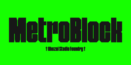 Metro Block Font Poster 1