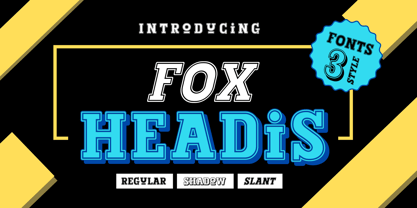 Fox Headis Shadow Font Poster 1