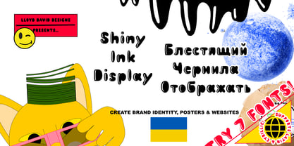 Shiny Ink Display Fuente Póster 1