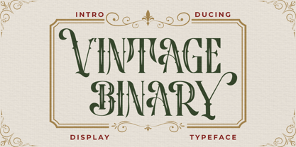 Vintage Binary Font Poster 1