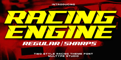 Racing Engine Font Poster 1