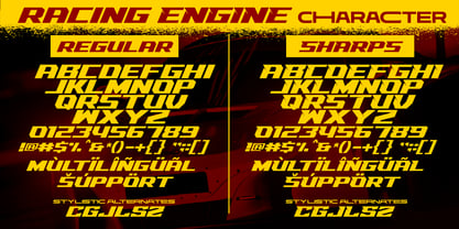 Racing Engine Font Poster 7