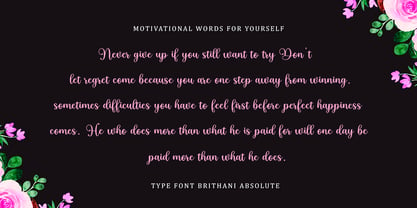 Brithani Absolute Font Poster 8
