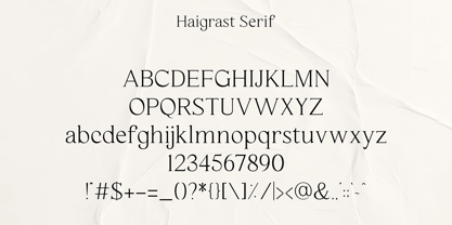 Haigrast Serif Font Poster 12
