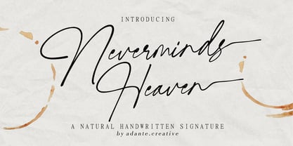 Neverminds heaven Font Poster 1