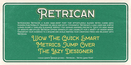 Retrican Font Poster 2