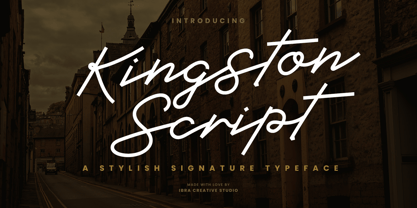 Kingston Script Font Poster 1