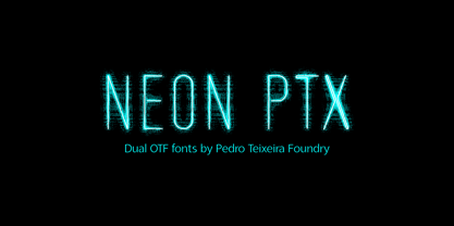 Neon PTx Font Poster 2