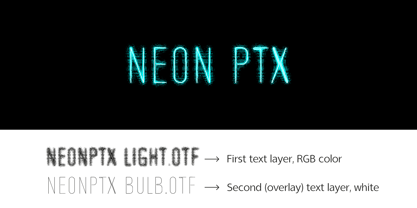 Neon PTx Font Poster 1