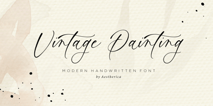 Vintage Painting Font Poster 1