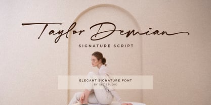Taylor Demian Script Font Poster 1