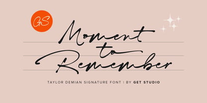 Taylor Demian Script Font Poster 3
