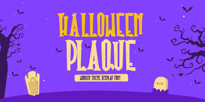 Halloween Plaque Font Poster 1