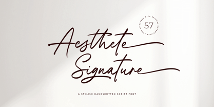 Aesthete Signature Font Poster 1