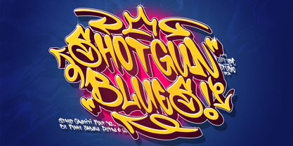 Shotgun Blues Graffiti Font Poster 1