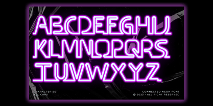 Connected Neon Font Poster 8