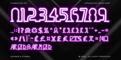 Connected Neon Font Poster 9