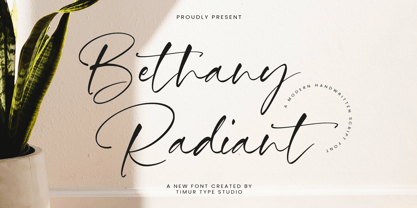 Bethany Radiant Font Poster 1