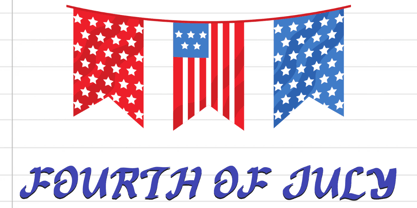 July Patriotic Font Poster 3