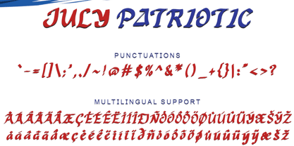 July Patriotic Font Poster 6