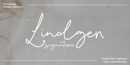 Lindgen Signature Font Poster 1