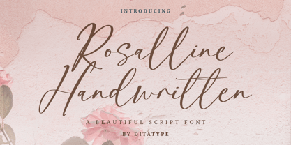 Rosalline Handwritten Font Poster 1