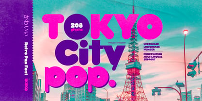 Tokyo City Pop Font Poster 1