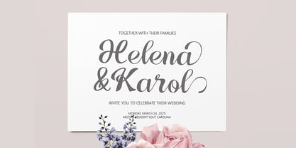 Glamela Script Font Poster 4