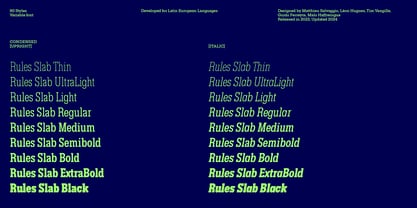 Rules Slab Font Poster 2