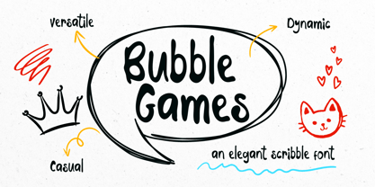 Bubble Games Font Poster 1