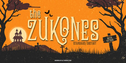 Zukones Distor Font Poster 1