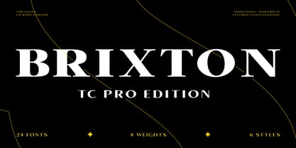 Brixton TC Pro Font Poster 1