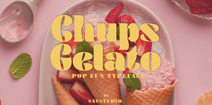 Chups Gelato Font Poster 1