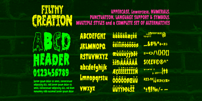 Filthy Creation Font Poster 2