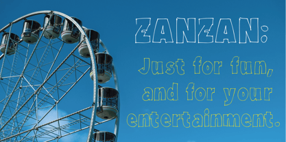 Zan Zan Font Poster 2