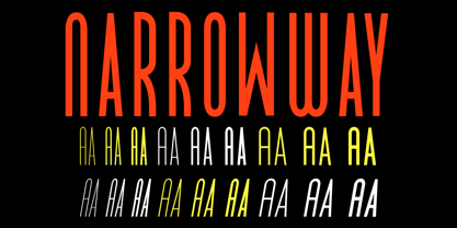 Narrow Way Font Poster 2