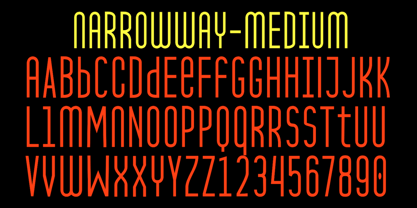 Narrow Way Font Poster 9