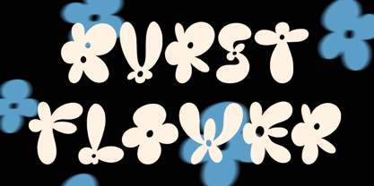 Burst Flower Font Poster 1