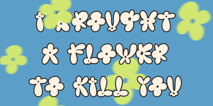Burst Flower Font Poster 6