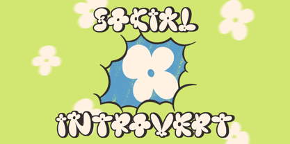 Burst Flower Font Poster 4