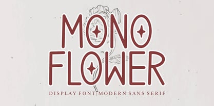 Mono Flower Fuente Póster 1