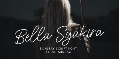 Bonstay Script Font Poster 3