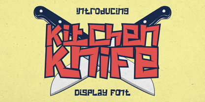 Kitchen Knife Font Poster 1