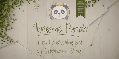 Awesome Panda Font Poster 1