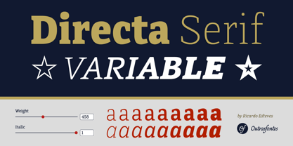 Directa Serif Variable Fuente Póster 1