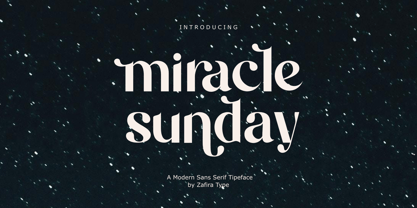 Miracle Sunday Fuente Póster 1