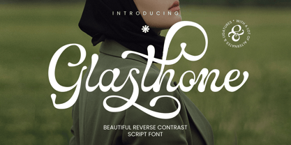 Glasthone Calligraphy font Font Poster 1