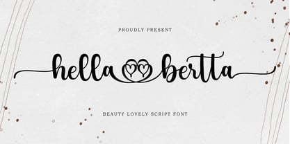 Hella Bertta Script Font Poster 1