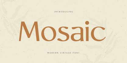 Mosaic SS Font Poster 1