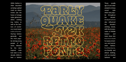 Early Quake Font Poster 2